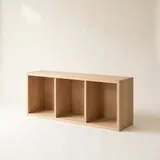 Kit low open bookshelf in pale oak