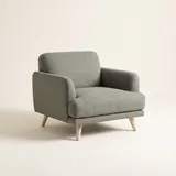Nook lounge chair in muted grey-green fabric
